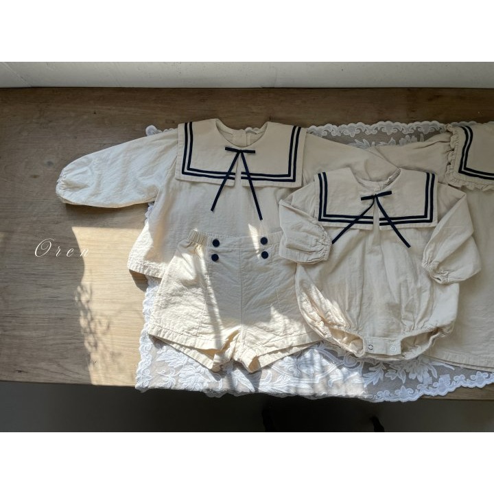 Oren 套裝 上下 오렌 밀크세일러상하복키즈-細節圖9