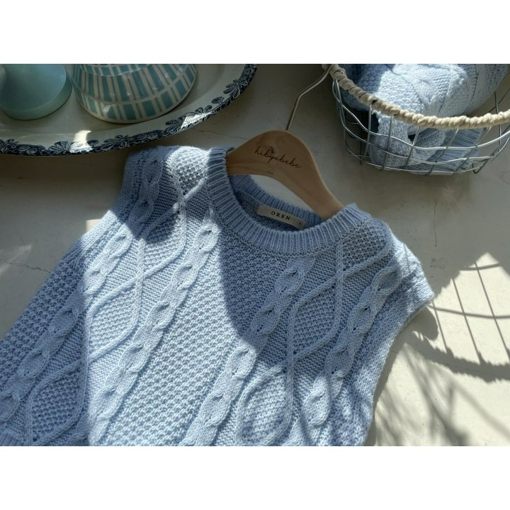 Oren 背心 오렌 셀리앙니트조끼-細節圖8