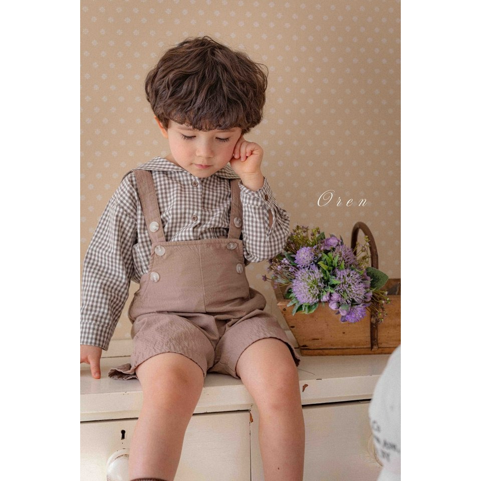 Oren 吊帶褲 오렌 제이미오버올키즈-細節圖2