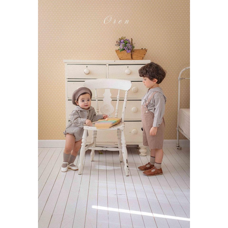 Oren 吊帶褲 오렌 제이미오버올키즈-細節圖5