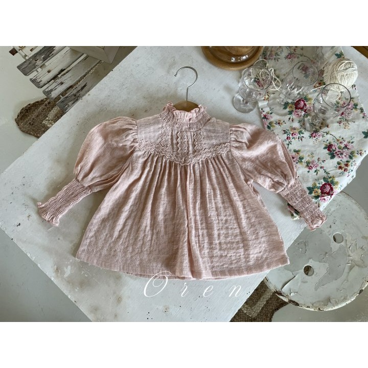 Oren 上衣 오렌 줄리스모크블라우스키즈-細節圖2