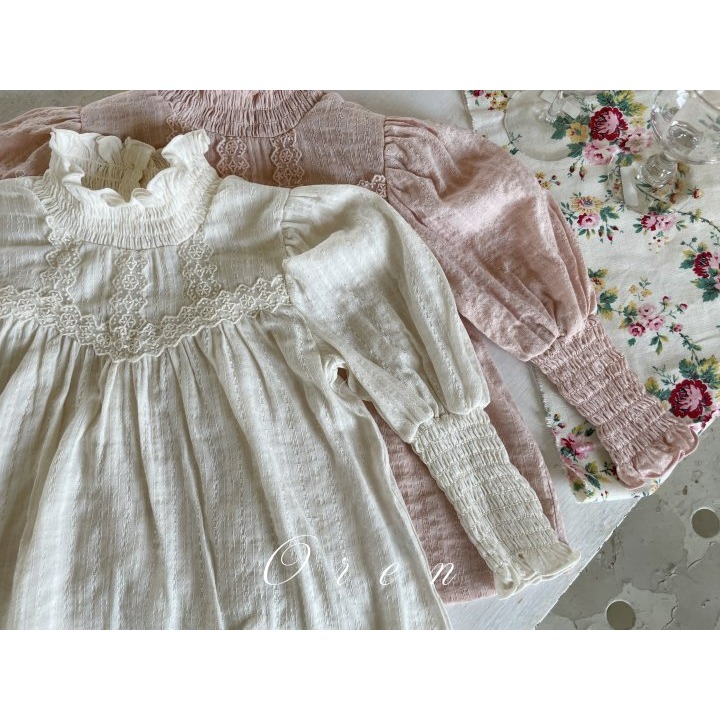 Oren 上衣 오렌 줄리스모크블라우스키즈-細節圖5