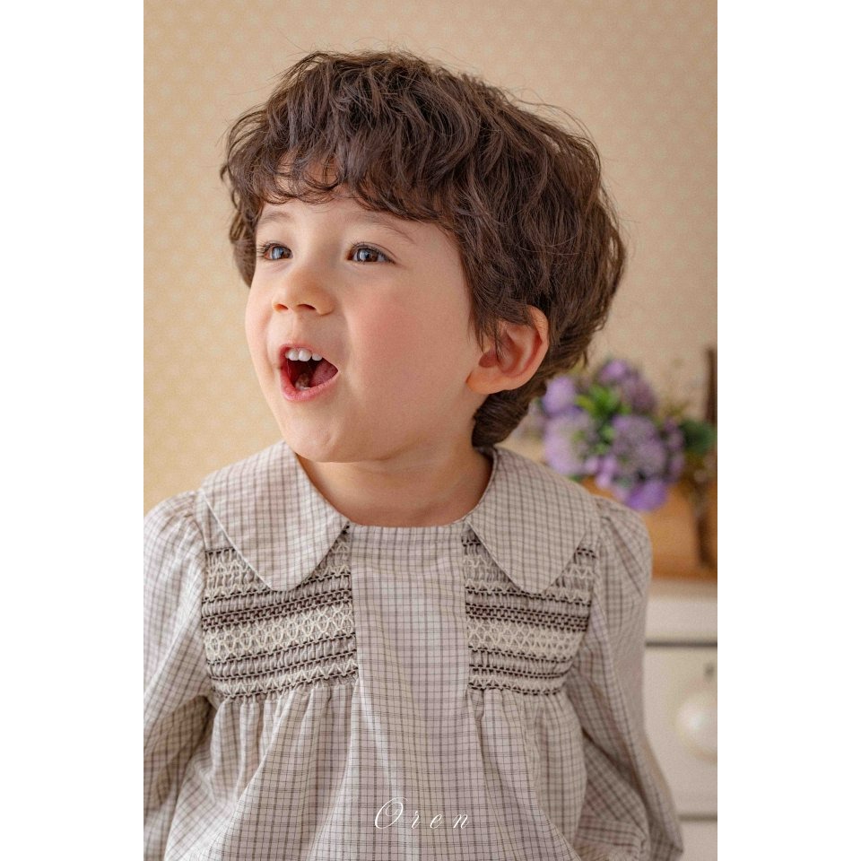 Oren 褲子 오렌 체리스모킹블라우스+팬츠-細節圖3