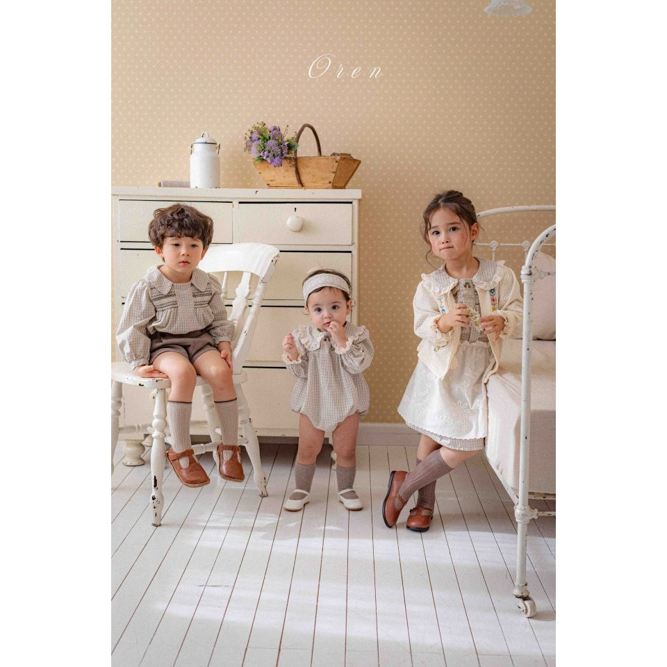 Oren 褲子 오렌 체리스모킹블라우스+팬츠-細節圖5