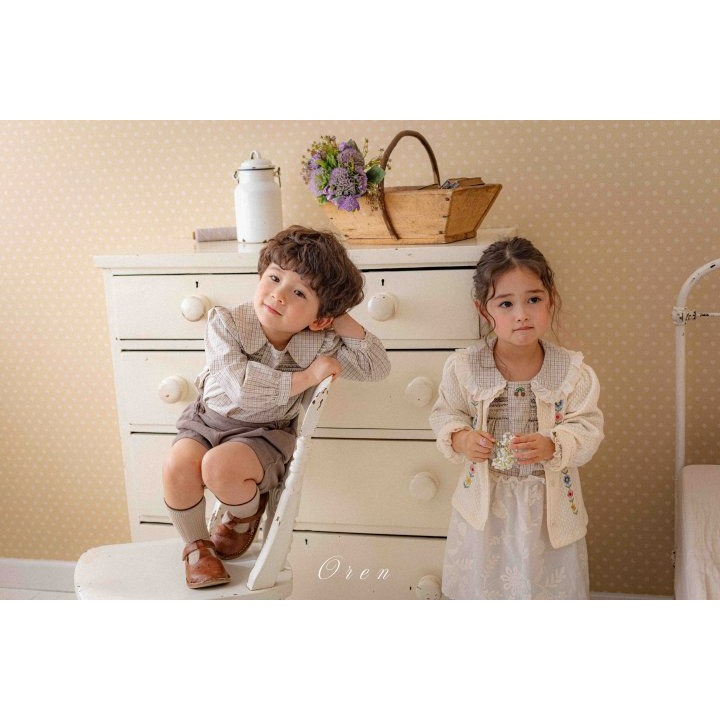 Oren 褲子 오렌 체리스모킹블라우스+팬츠-細節圖8