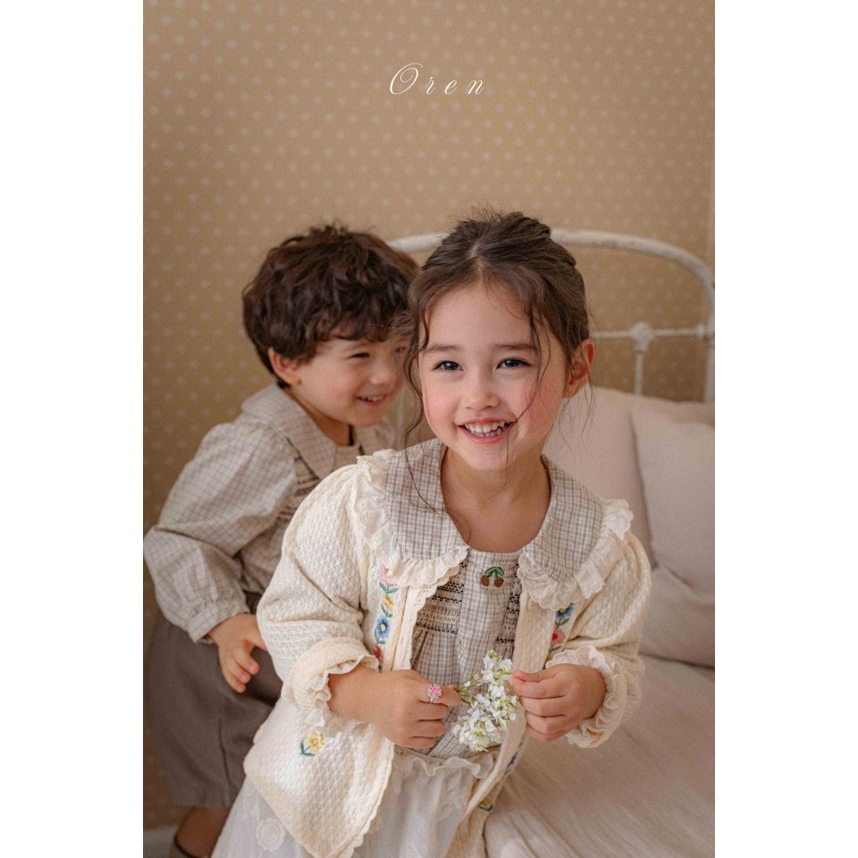 Oren 洋裝 오렌 체리스모킹원피스키즈-細節圖8