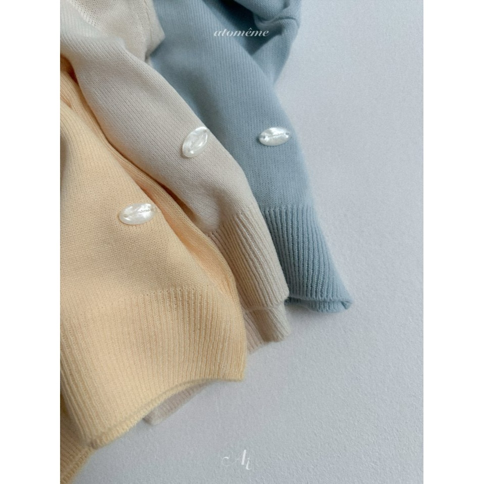Atomeme 開襟衫 아토메메 배색니트가디건-細節圖3