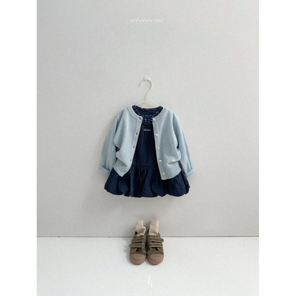 Atomeme 開襟衫 아토메메 배색니트가디건-細節圖5