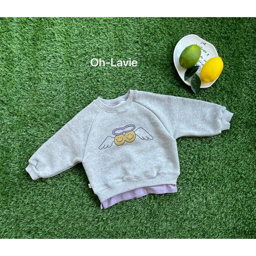 Ohlavie 上衣 오라비 엔젤스마일레이어드맨투맨-細節圖2