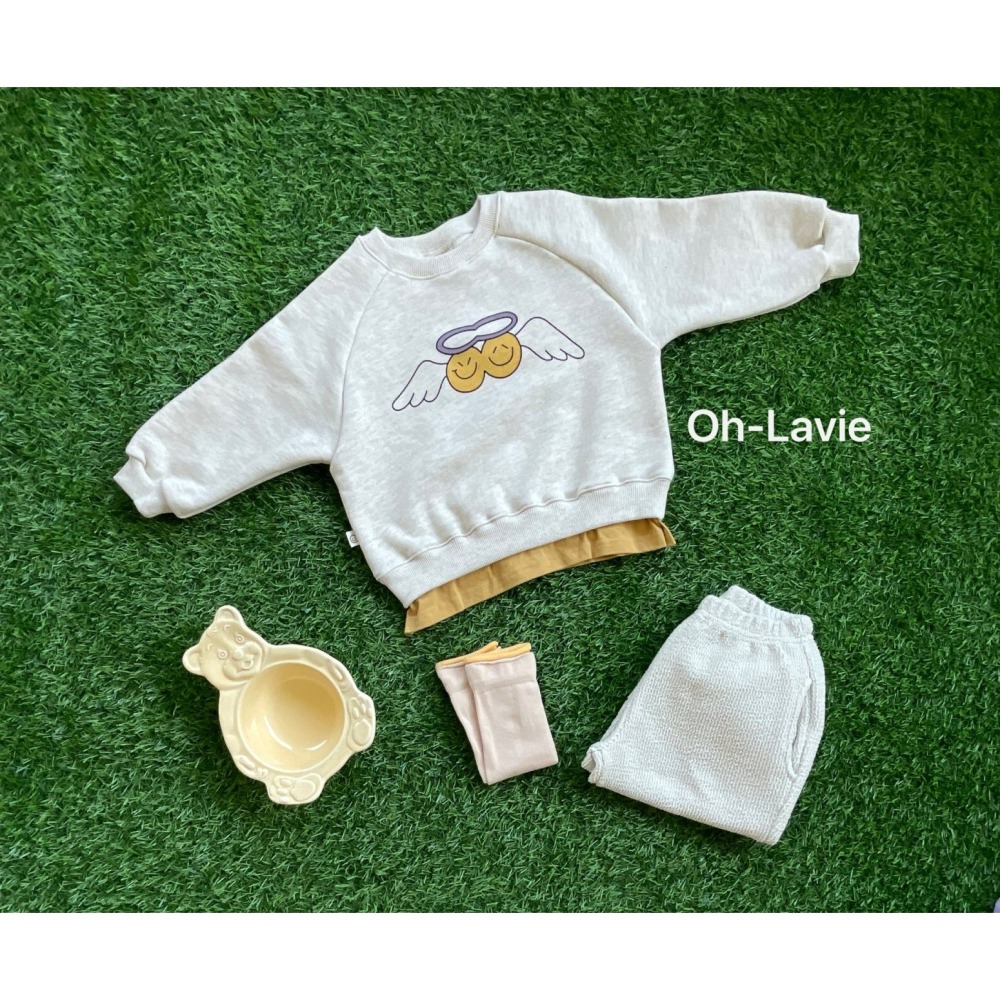 Ohlavie 上衣 오라비 엔젤스마일레이어드맨투맨-細節圖6