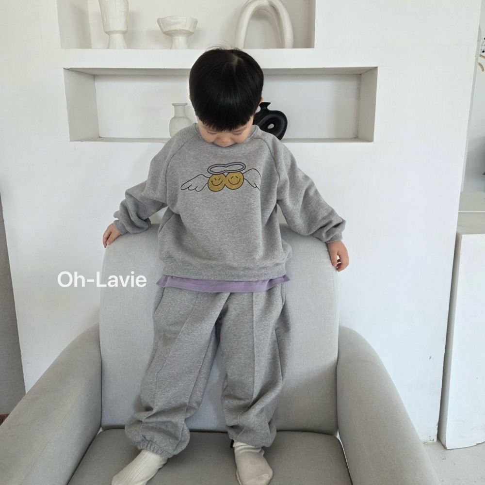 Ohlavie 上衣 오라비 엔젤스마일레이어드맨투맨-細節圖9