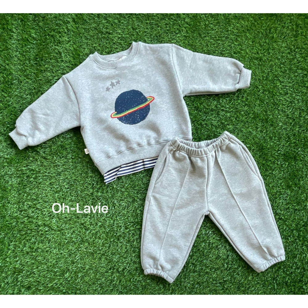 Ohlavie 上衣 오라비 우주레이어드맨투맨-細節圖3