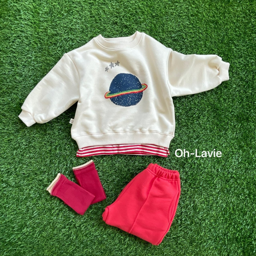 Ohlavie 上衣 오라비 우주레이어드맨투맨-細節圖8