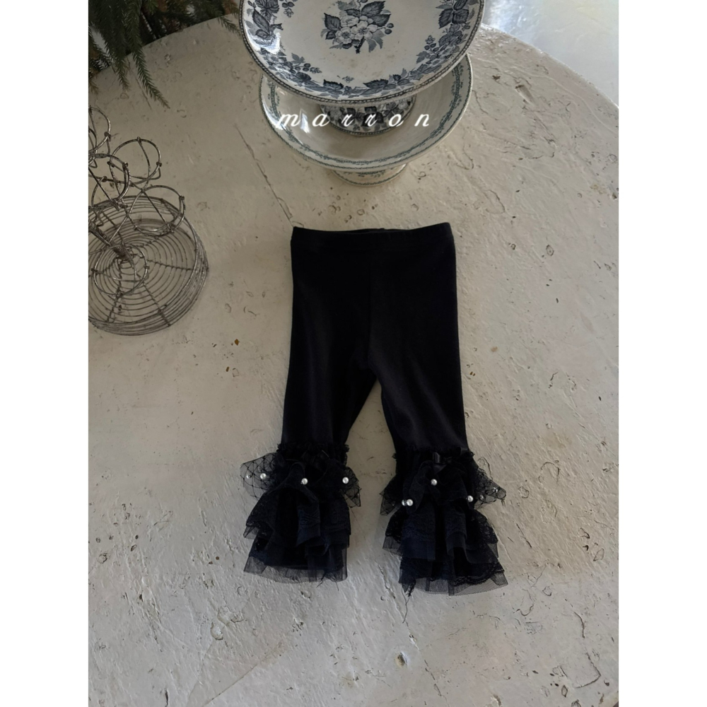 Marron 內搭褲 마론 레이스캉캉레깅스-細節圖2