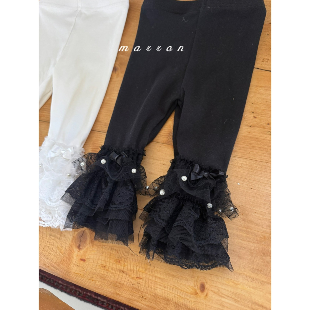 Marron 內搭褲 마론 레이스캉캉레깅스-細節圖4