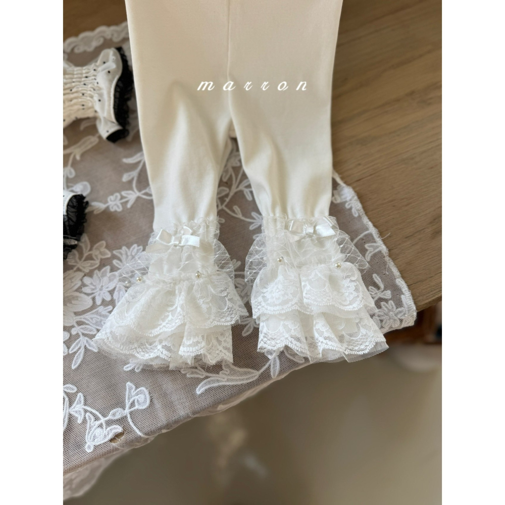 Marron 內搭褲 마론 레이스캉캉레깅스-細節圖8