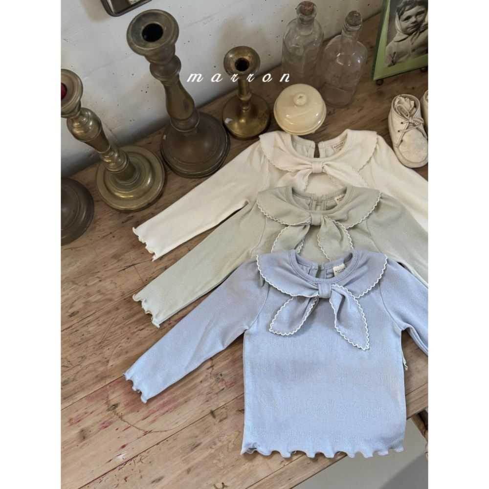 Marron 上衣 마론 스마일티셔츠-細節圖2