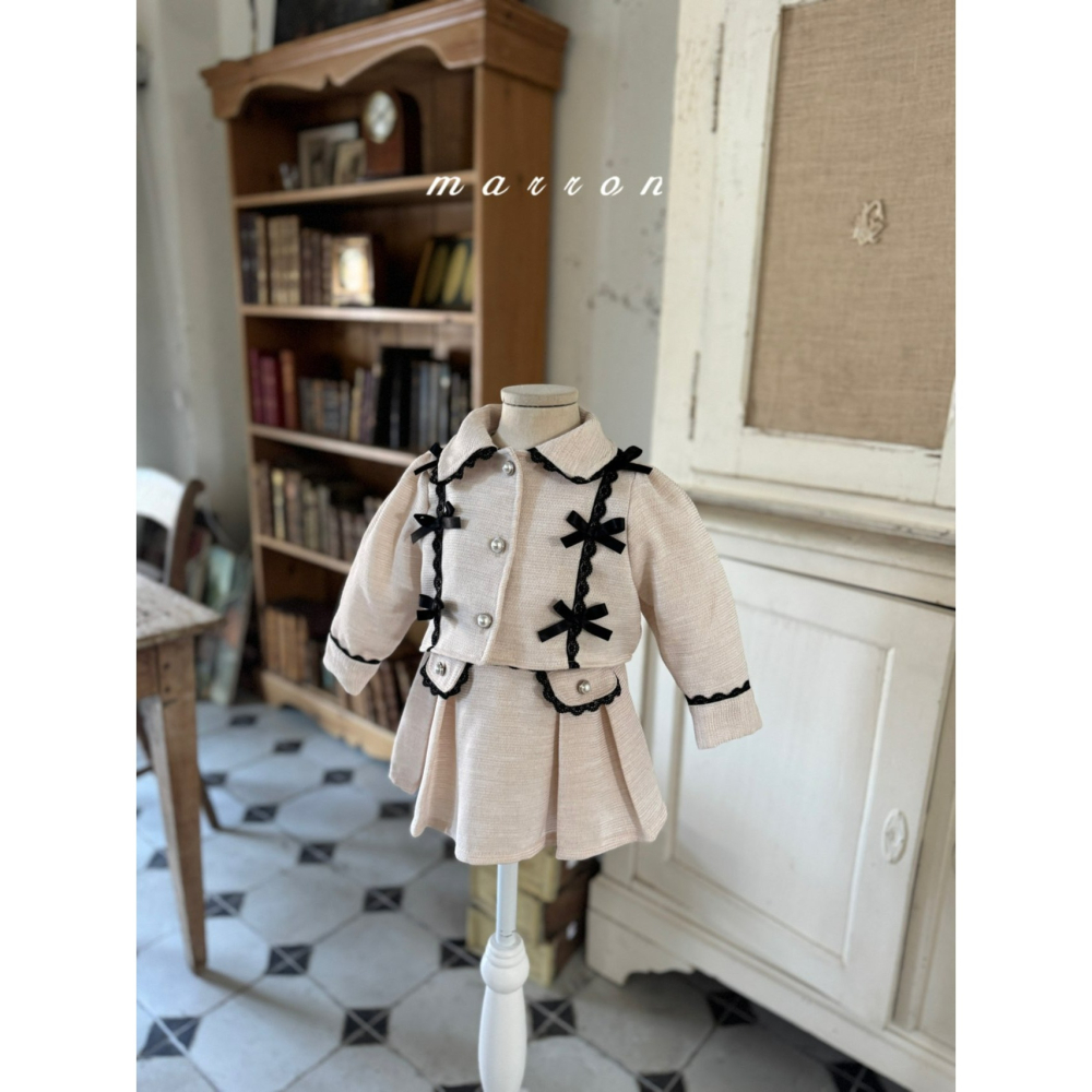 Marron 套裝 上衣&裙子 마론 아멜리아세트-細節圖2