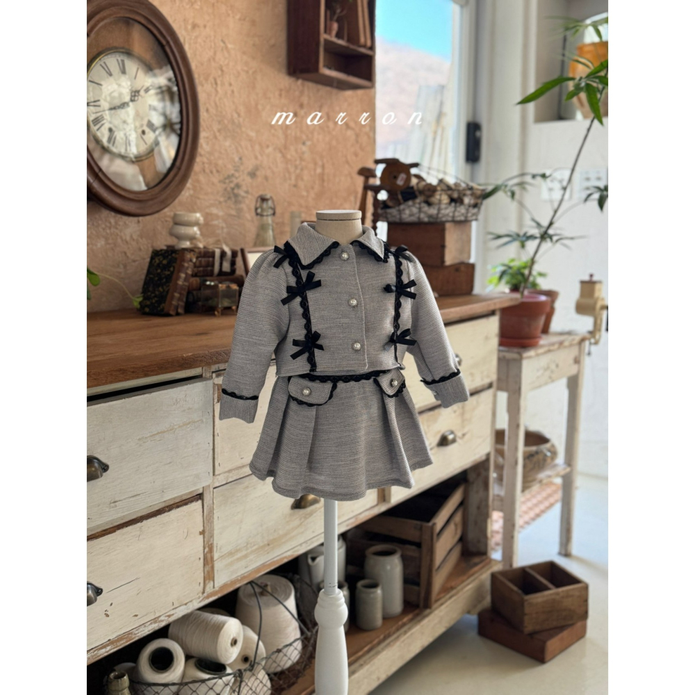 Marron 套裝 上衣&裙子 마론 아멜리아세트-細節圖7