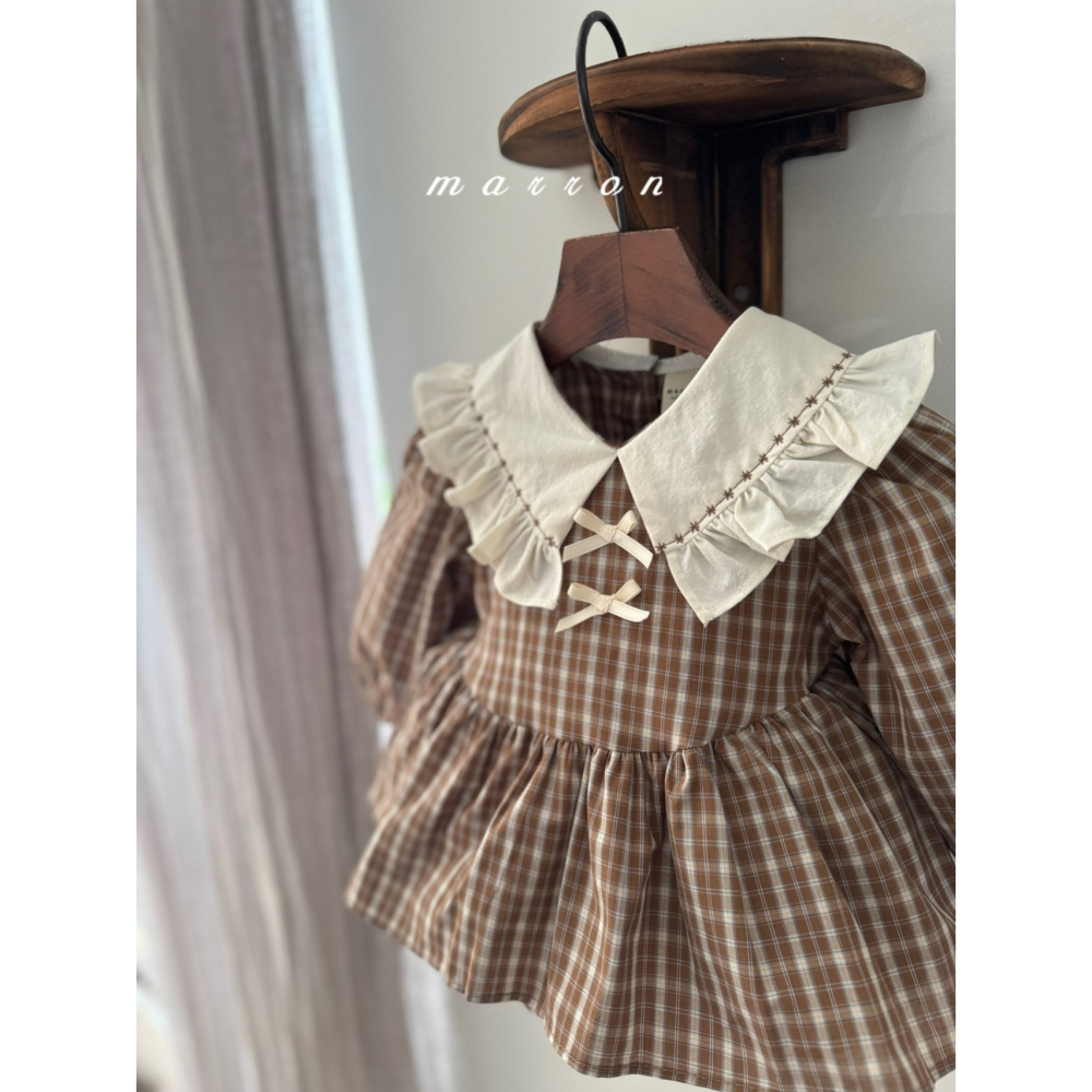 Marron 包屁衣 마론 체크슈트-細節圖9