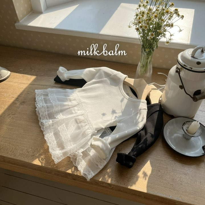 Milkbalm 上衣 밀크밤 레이스골지티-細節圖10