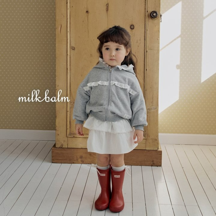 Milkbalm 外套 밀크밤 레이스후드집업-細節圖5