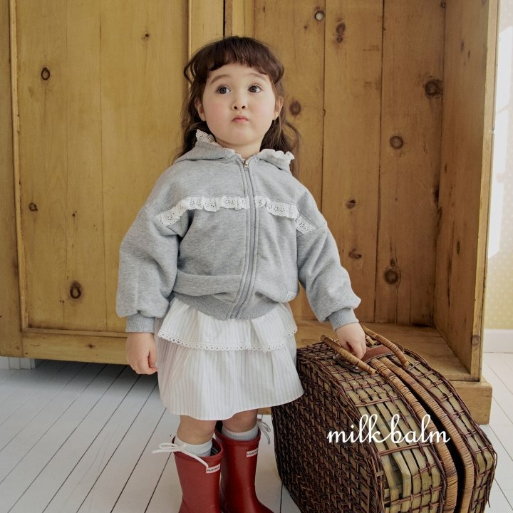 Milkbalm 外套 밀크밤 레이스후드집업-細節圖7