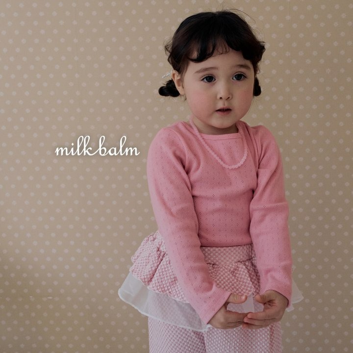 Milkbalm 上衣 밀크밤 아일렛X자티-細節圖6