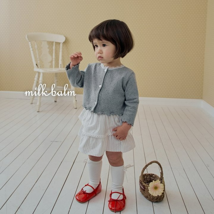 Milkbalm 套裝 開襟衫&上衣 밀크밤 아일렛가디건나시셋트-細節圖6
