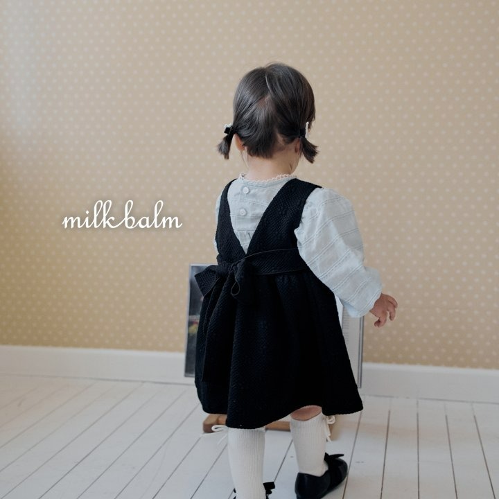 Milkbalm 洋裝 밀크밤 엠보쟈가드원피스-細節圖2