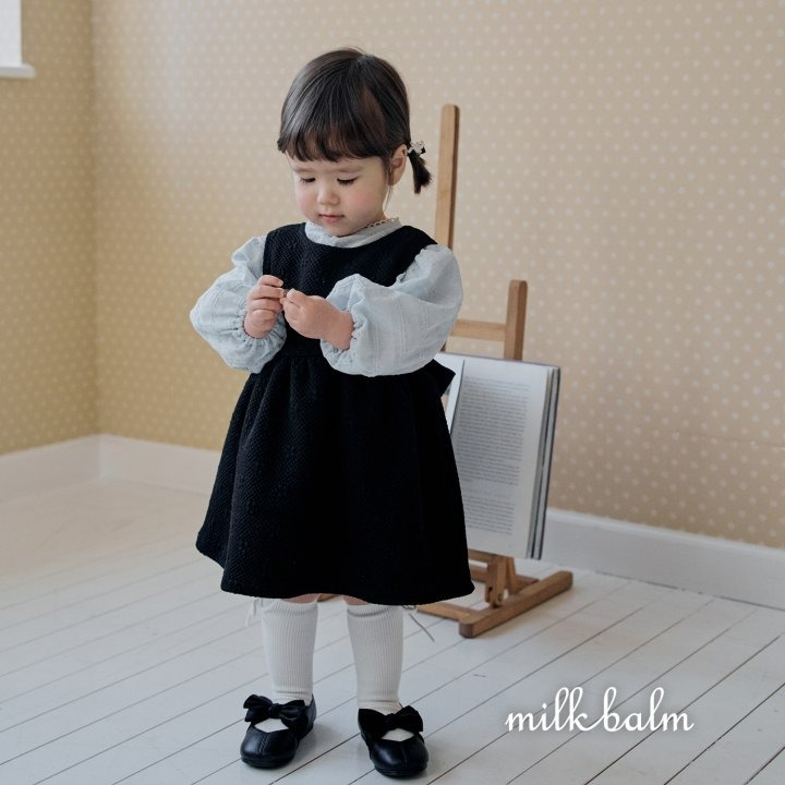 Milkbalm 洋裝 밀크밤 엠보쟈가드원피스-細節圖4