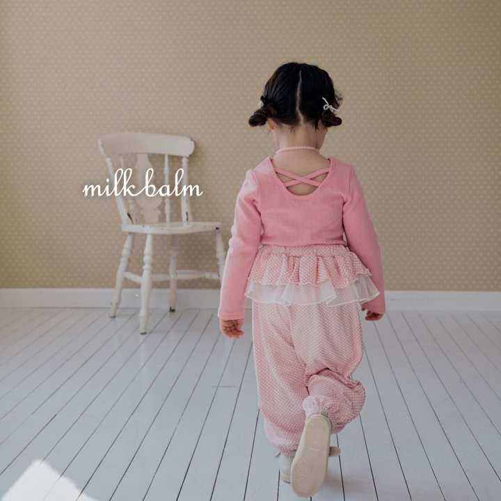 Milkbalm 褲子 밀크밤 체크프릴바지-細節圖5