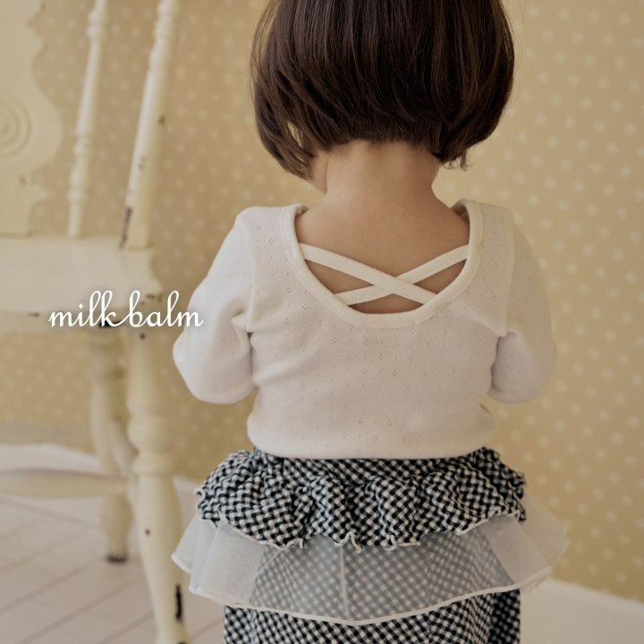 Milkbalm 褲子 밀크밤 체크프릴바지-細節圖9