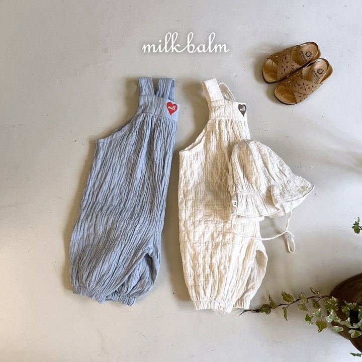 Milkbalm 吊帶褲 밀크밤 하트자수오버롤-細節圖8