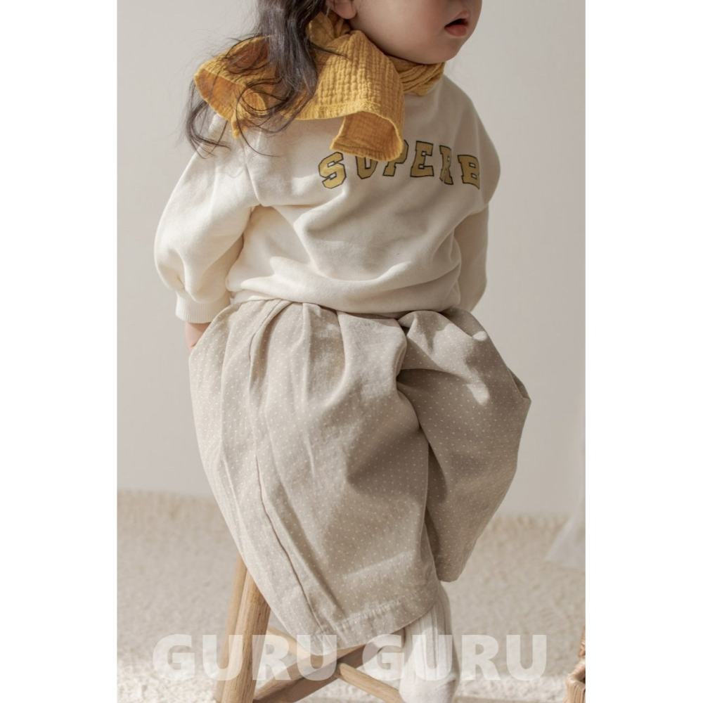 Guruguru 褲子 구루구루 도트와이드팬츠-細節圖3