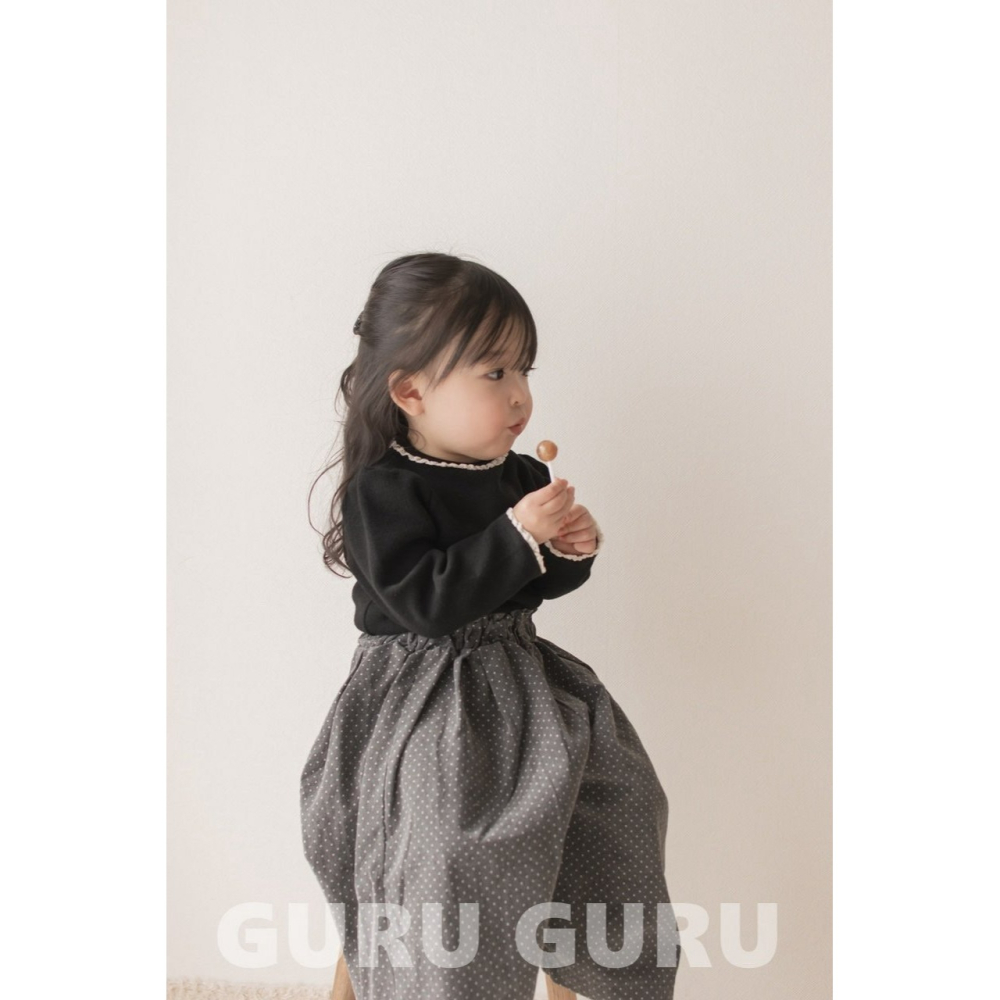 Guruguru 褲子 구루구루 도트와이드팬츠-細節圖8