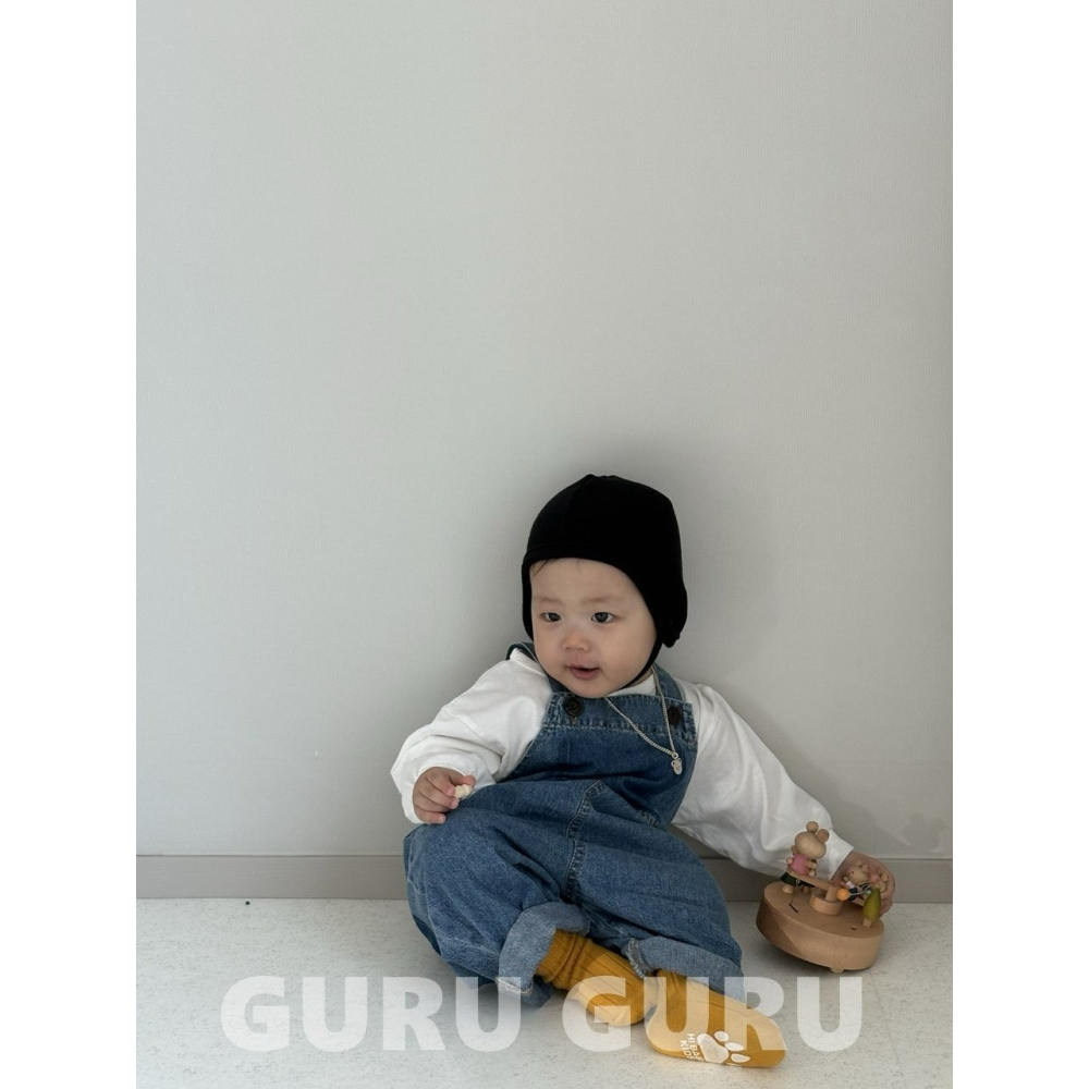 Guruguru 褲子 구루구루 청멜빵바지-細節圖4