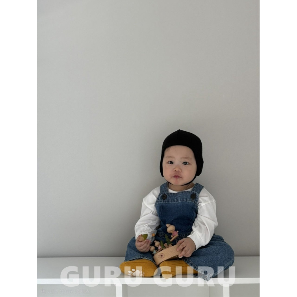 Guruguru 褲子 구루구루 청멜빵바지-細節圖7