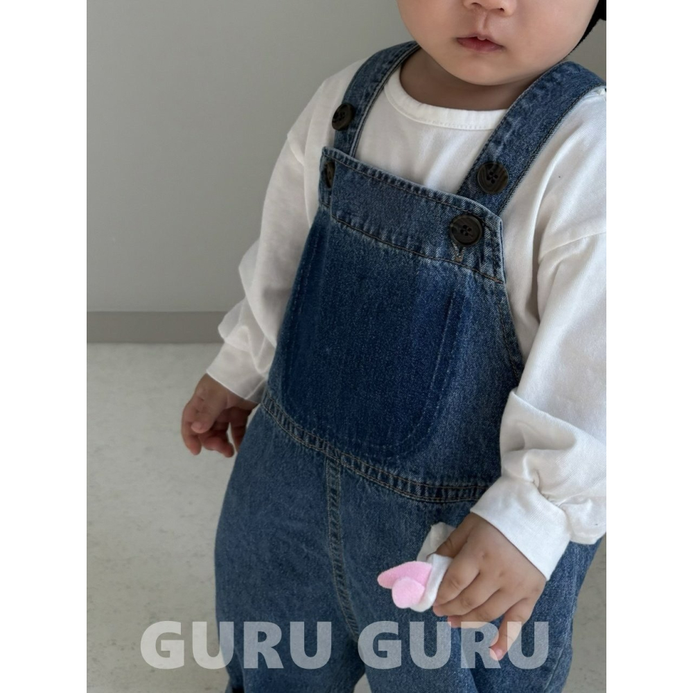 Guruguru 褲子 구루구루 청멜빵바지-細節圖9