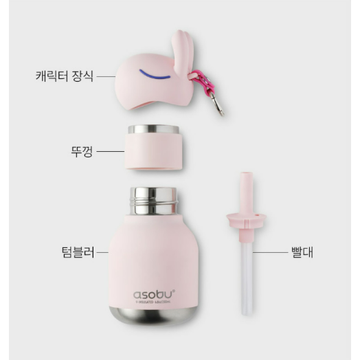 Asobu 動物迷你保溫杯 아소부 키링 텀블러 200ml-細節圖8