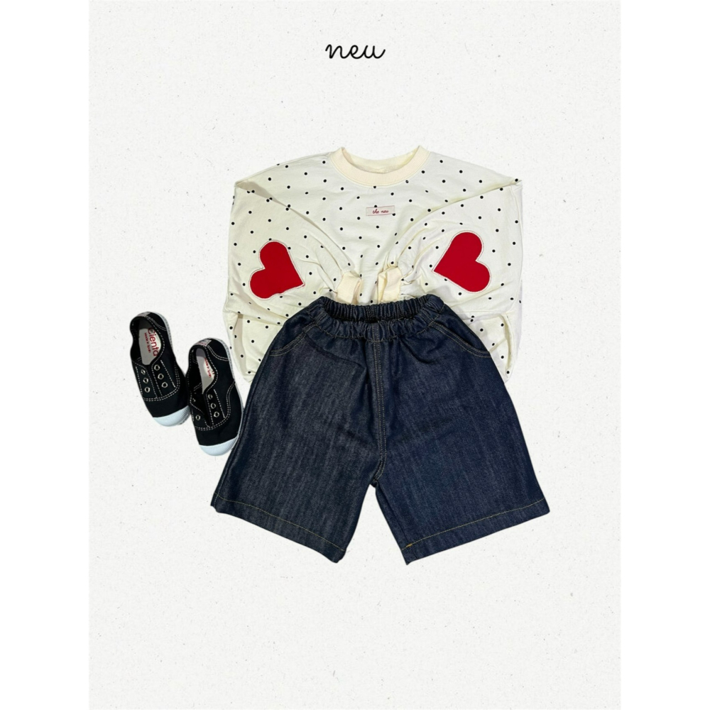 Neu 上衣 노이 도트하트빵맨투맨-細節圖10