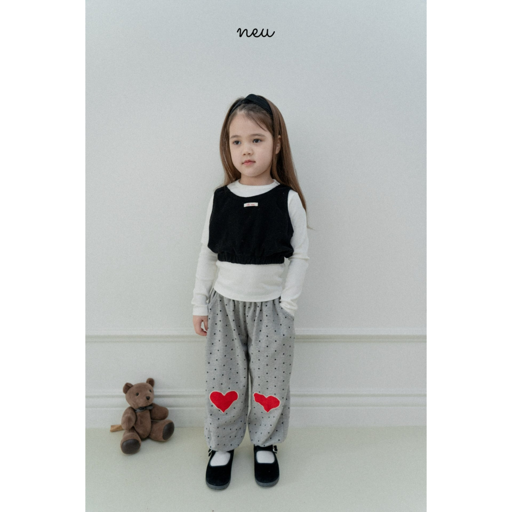 Neu 褲子 노이 도트하트빵조거팬츠-細節圖3