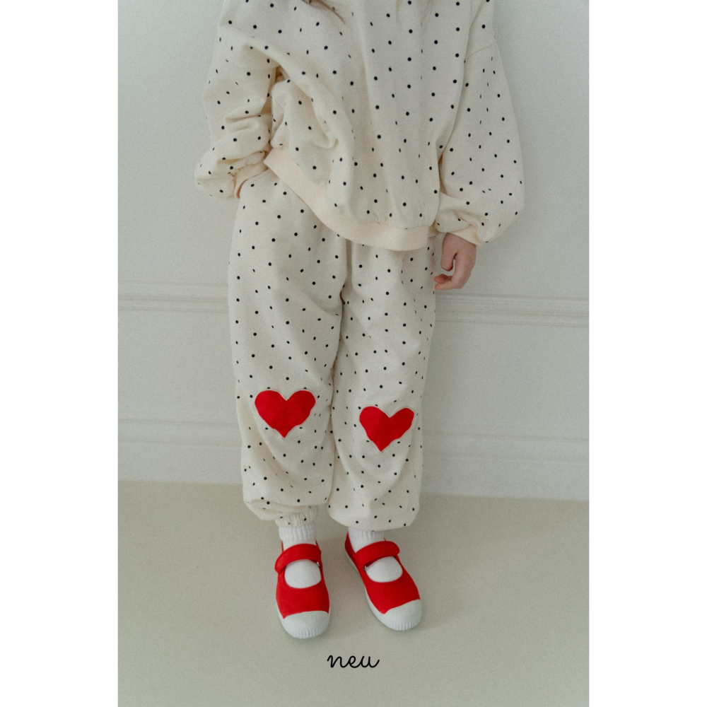 Neu 褲子 노이 도트하트빵조거팬츠-細節圖6