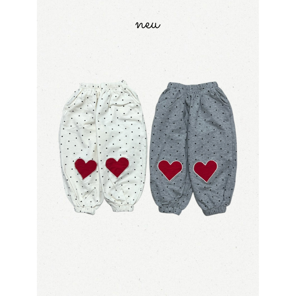 Neu 褲子 노이 도트하트빵조거팬츠-細節圖7