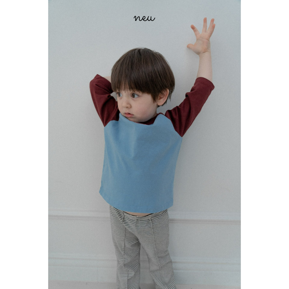 Neu 上衣 노이 배색나그랑티-細節圖6