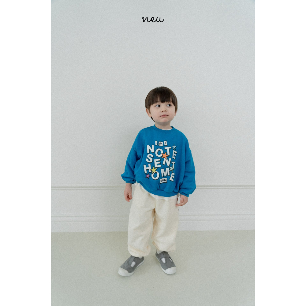 Neu 上衣 노이 알림장맨투맨-細節圖2