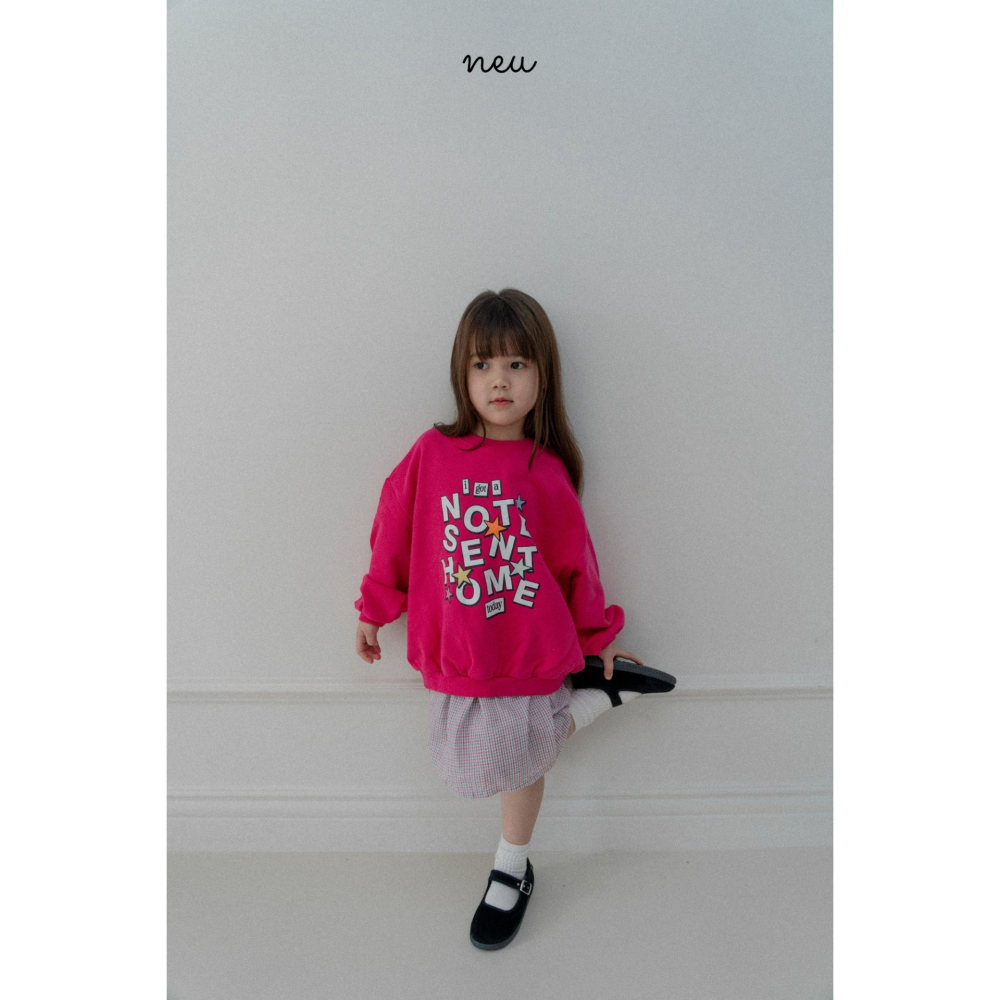 Neu 上衣 노이 알림장맨투맨-細節圖5