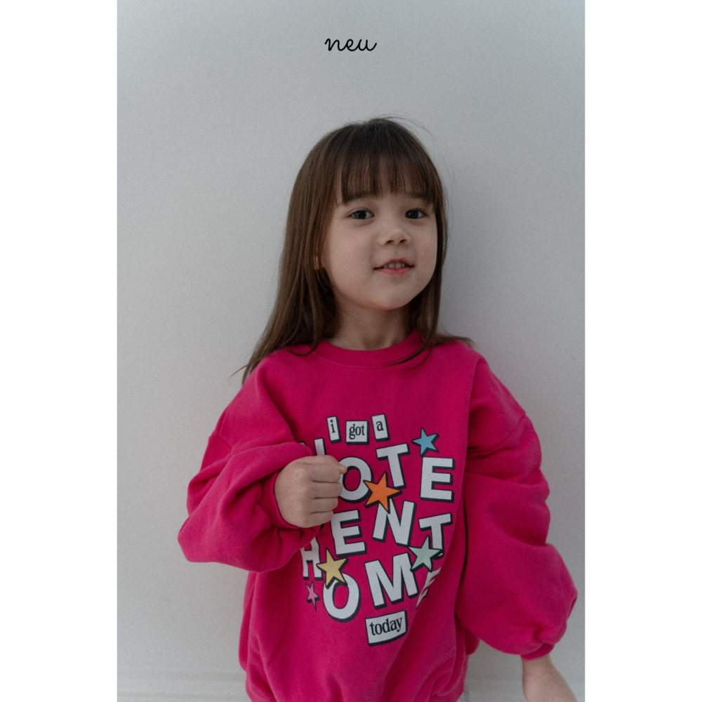 Neu 上衣 노이 알림장맨투맨-細節圖6