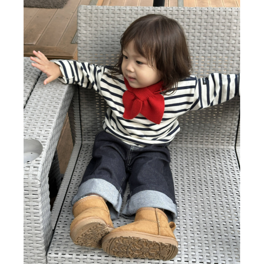 Dduddi Dduddi 愛心圍巾  뚜띠뚜디 하트머플러-細節圖6