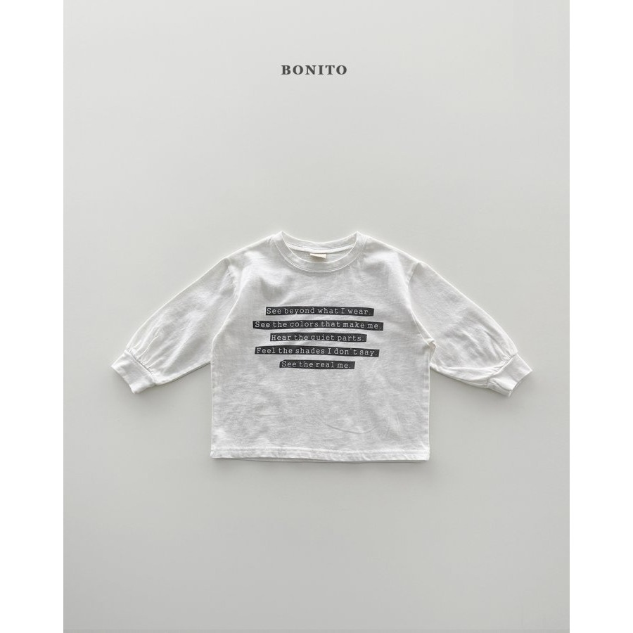 Bonito 上衣 보니토 레터링시보리티-細節圖3